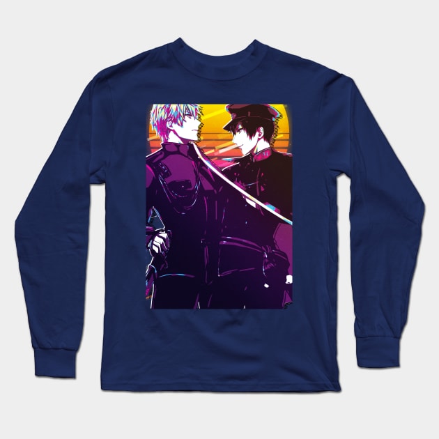 Izaya Orihara and Shizuo Heiwajima Long Sleeve T-Shirt by 80sRetro